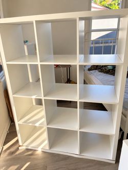 White Cube Storage Shelving Unit — $40