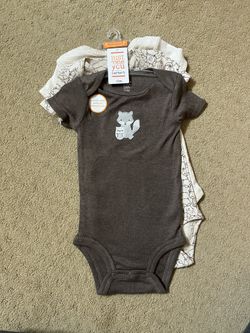 NWT Carter’s Baby Soft Cotton Bodysuits 3 In A Pack
