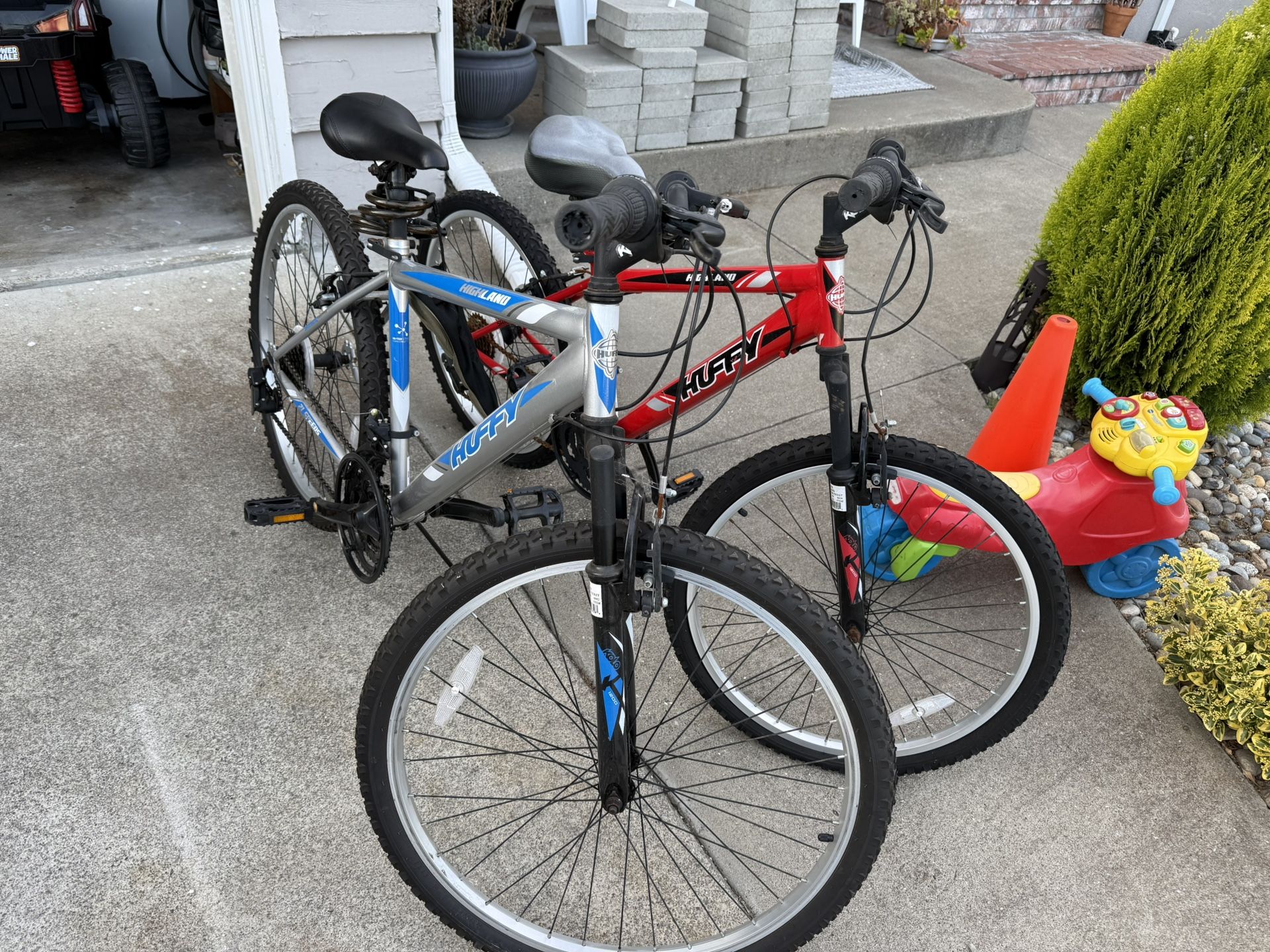 2 Bikes For 100. Bluesilver Good Condition. Red Needs Front Brake