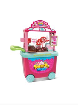 Sweets Shop Pastry Cart Playset About 15 inches tall. Gifts Presents New