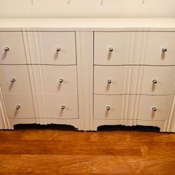 White dresser with nightstand