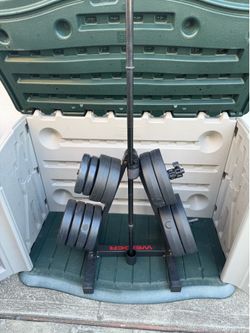 Weights and barbell