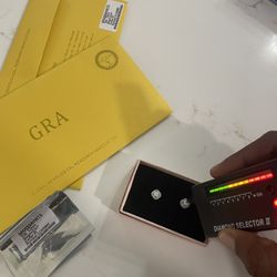 Lab Grown Halo Diamond Earrings  0.5ct 