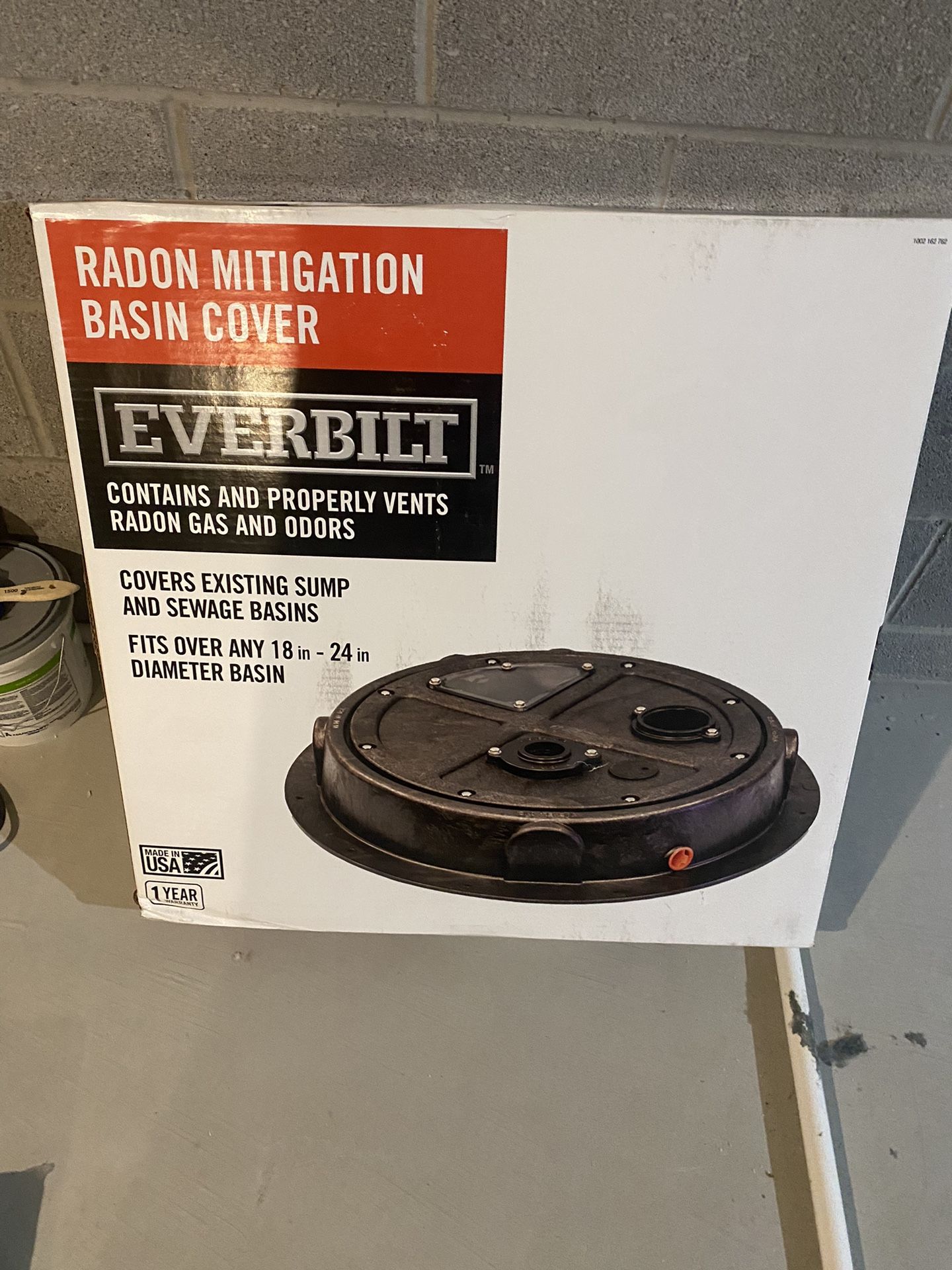 EVERBILT Sump Basin Lid Radon Mitigation