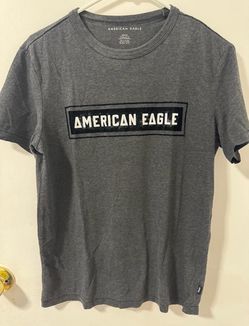 American Eagle AE Super Soft Graphic T-Shirt Top Grey Tee Gray Shirt Small