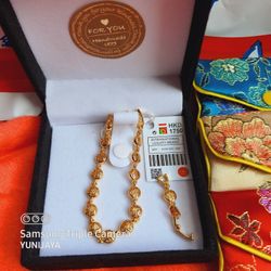 24K gold plated Good Luck Wealth And Health Fengsui bracelet