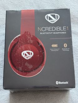 Ncredible1 (contact info removed) Wireless Bluetooth Headphones - Red