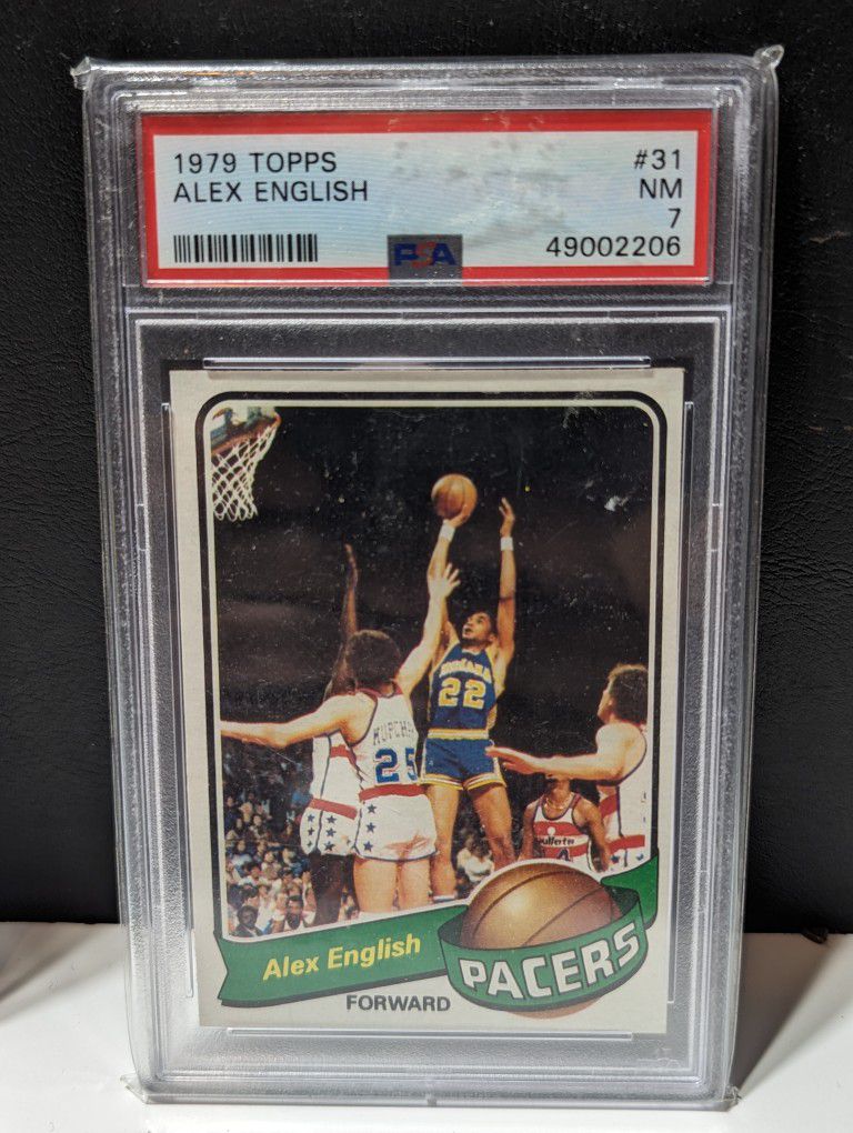 1979 Topps Basketball Card #31 ALEX ENGLISH Indiana Pacers RC Rookie PSA 7 NM