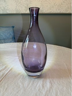Hand blown Amethyst glass vase by KROSNO