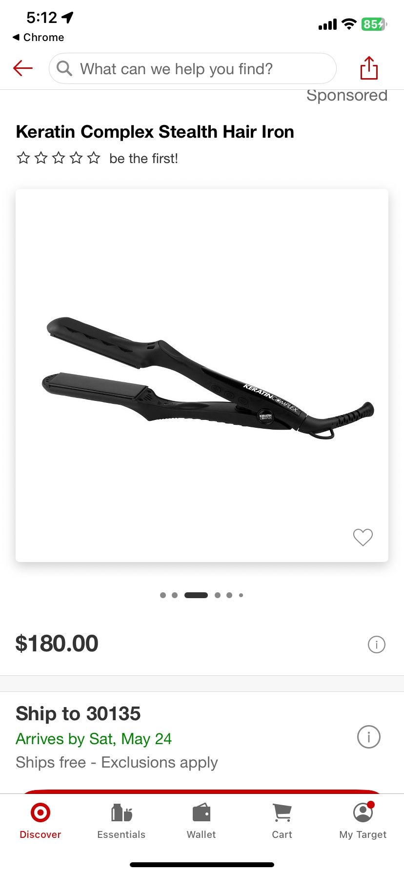 Keratin Complex Stealth Hair Straightener