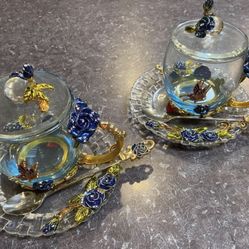 Two sets of Tea Cups with Lid & Saucer