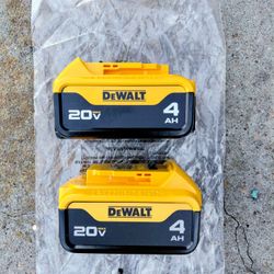 Dewalt 20v New Batteries 4ah ( 80$ For Both Firm )