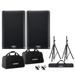 QSC K.8 With All Wires Profx 10x3 Mixer And SM58 Mic.. Good As New 