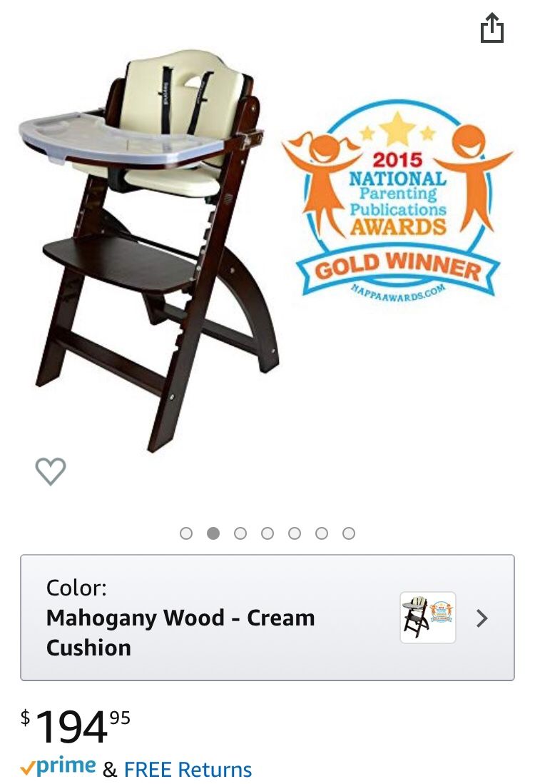 Abiie Beyond Wooden High Chair With Tray