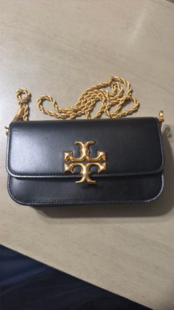 Tory Burch Black Leather Chain Crossbody Bag