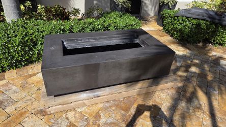 PebbleTec Firepit (62" x 36") Ebony Honed