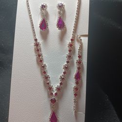 Rhinestone Necklace Set 