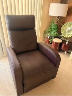 Brown Leather Recliner Chair