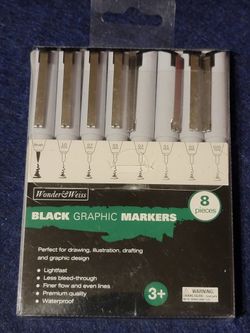 Black Graphic Marker Pack for drawing/graphing/art work $4 (One Available)