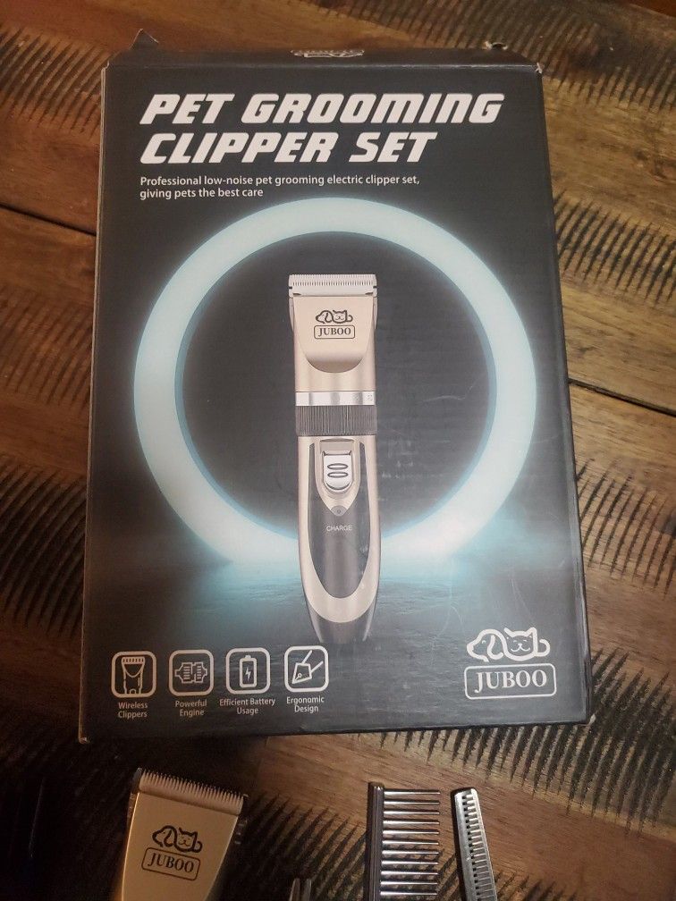 Pet Grooming Clipper Set With Scissors, And Thinning Shears