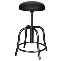 Black Padded Swivel Art Stool, 19"-25"