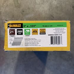 DeWalt 3” Ring Shank Nail 21 Degree Galvanized DWRHS10DR131G