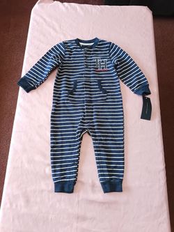 Tommy Hilfiger Baby Boys Coverall with Button Closure Size 18M NWT