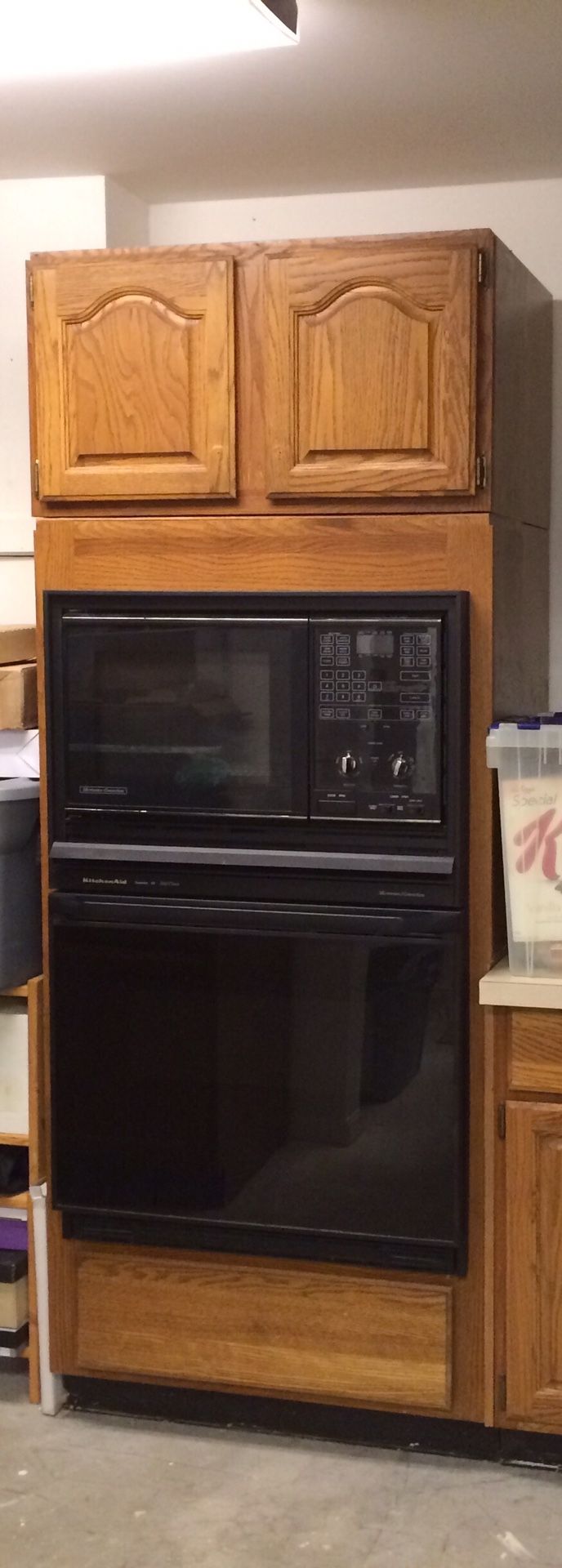 KitchenAid 30” Superba Convection Microwave Wall Oven with cabinet
