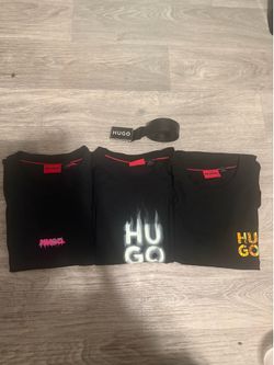 New Hugo tees with leather belt size xl