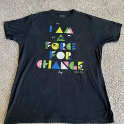 Star Wars Steve Aoki Shirt Men's Size L Black Force For Change Graphic Tee