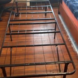 Twin-Sized Foldable Metal Bed