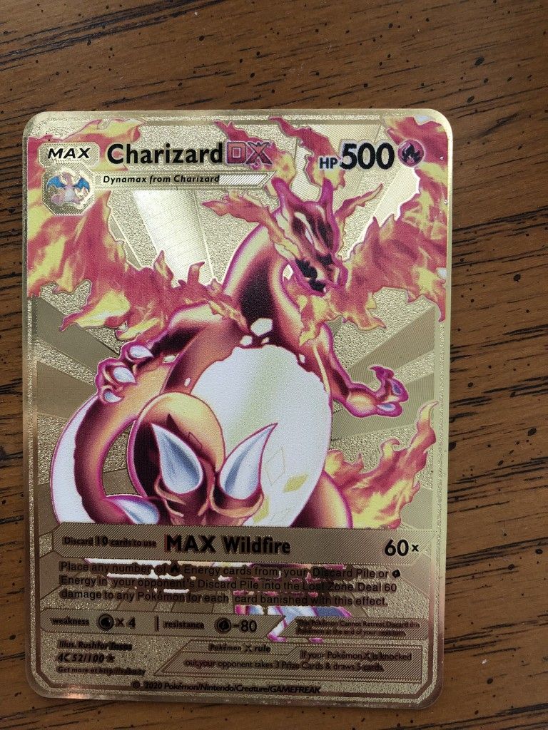 Pokemon Charizard, gold leaf, mint condition, Make Offer