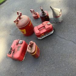 Old Gas Cans All Metal 
