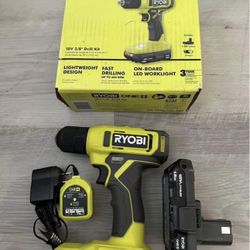 RYOBI ONE+ 18V Cordless 3/8 in. Drill/Driver Kit with 1.5 Ah Battery and Charger