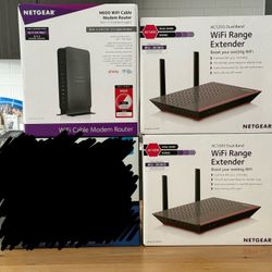Netgear Modem Router And WiFi Extenders