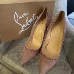 Christian Louboutin Anjalina 100 Pumps – Voile/Pink Bronze (Size 39)