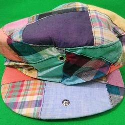 VTG 60’s Indian Madras Newsboy Cabbie Union Made SIZE: LARGE (Hat Cap)