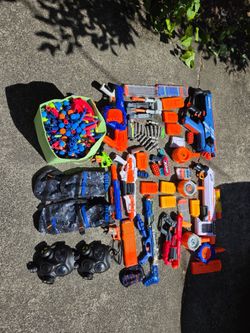 Huge Nerf Blaster & Accessories Bundle Lot