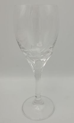 Swirled-Bowl Vintage Crystal White Wine Glasse