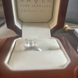 2.8 Ct Princess Engagement Ring and band 