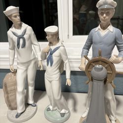 LLADRO porcelain Nautical "sailors" Fine Collectibles 