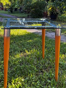 Glass top table
