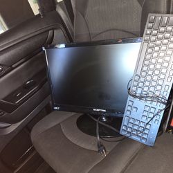 Monitor and keyboard