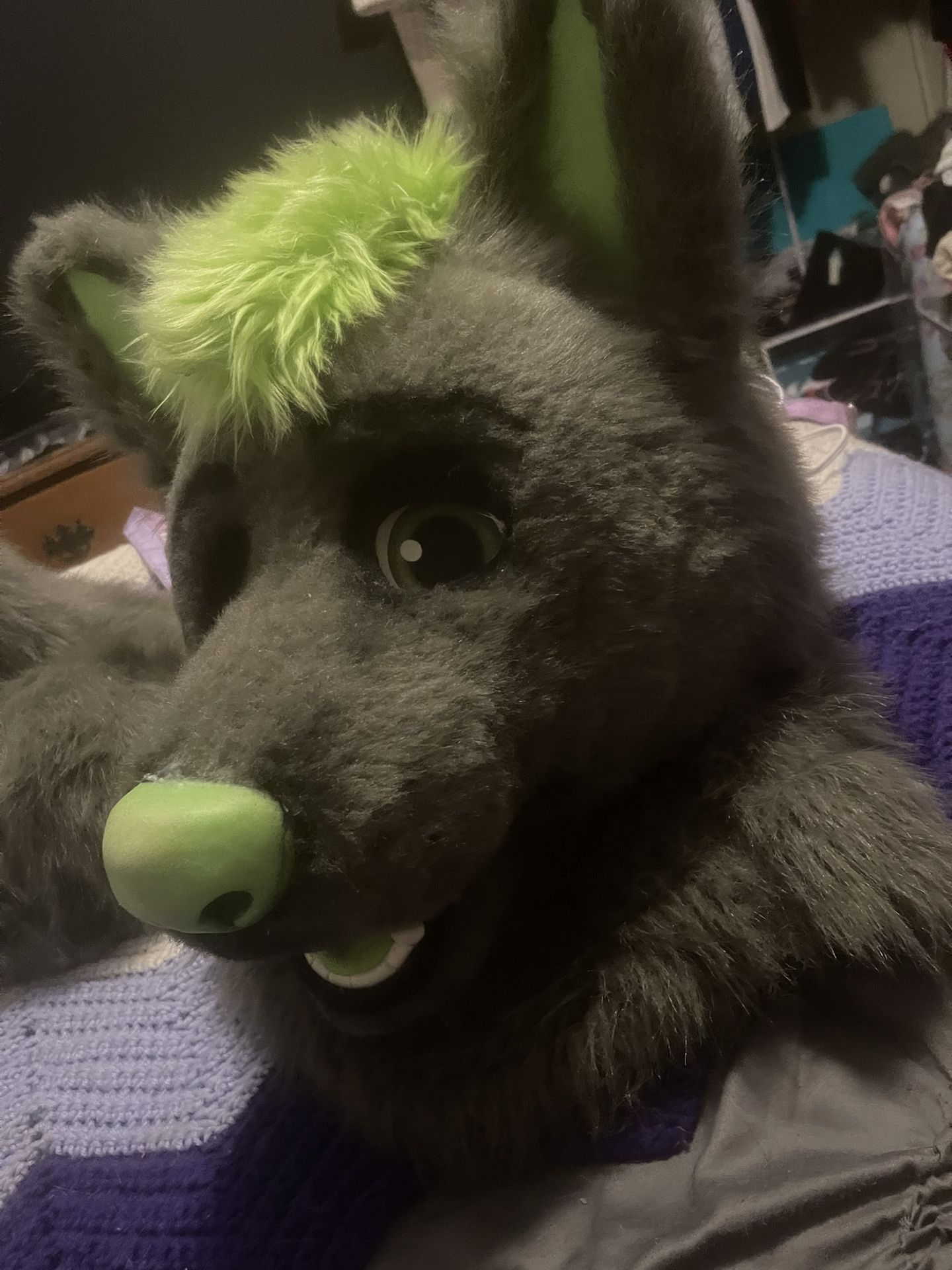 Wolf Fursuit Head And Foot Paws 