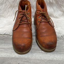 Vintage WOLVERINE Boots 9.5 W Men's Brown Work Chukka Boots USA 