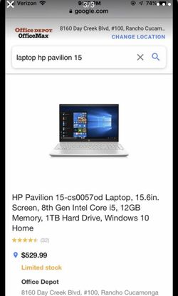 New Hp 15 Laptop