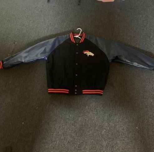 Vintage Varsity Denver Bronco Leather Jacket