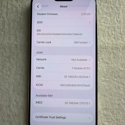 iPhone 16 pro 128 (blocked by T-Mobile)