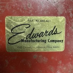 Edward’s Reel Fire dept Surplus Vintage
