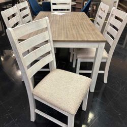 Skempton Dining Table And 6 Chairs Fast Delivery Only $39-$90 Down Payment
✅ 90 Days Same as Cash